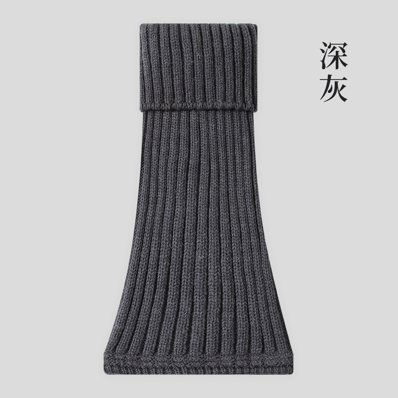 Calcetines de punto de lana de color puro, calcetines de pila, calcetines de pantorrilla japoneses, otoño e invierno, mangas de pierna jk, calcetines Haining simples y versátiles