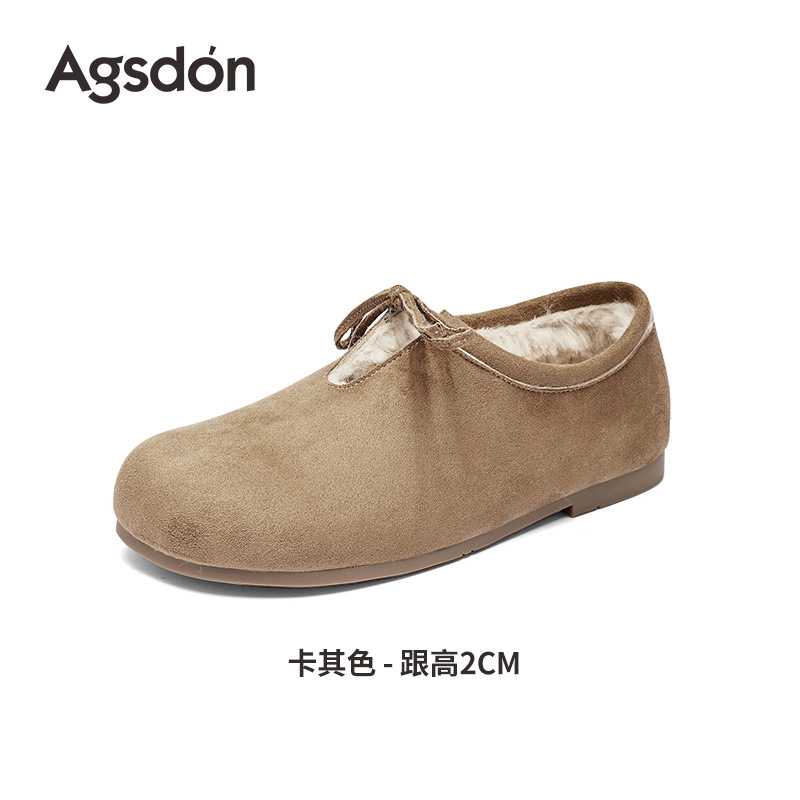 Zapatos de algodón de terciopelo de Deng Xiaoping 2026 nuevas zapatillas de lana de primavera con suela gruesa botas de nieve casuales