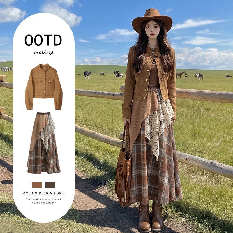Xinjiang travel outfit: Maillard jacket and coat, super stylish for early autumn, bohemian vacation dress Xinjiang travel outfit: Maillard jacket and coat, super stylish for early autumn, bohemian vacation dress