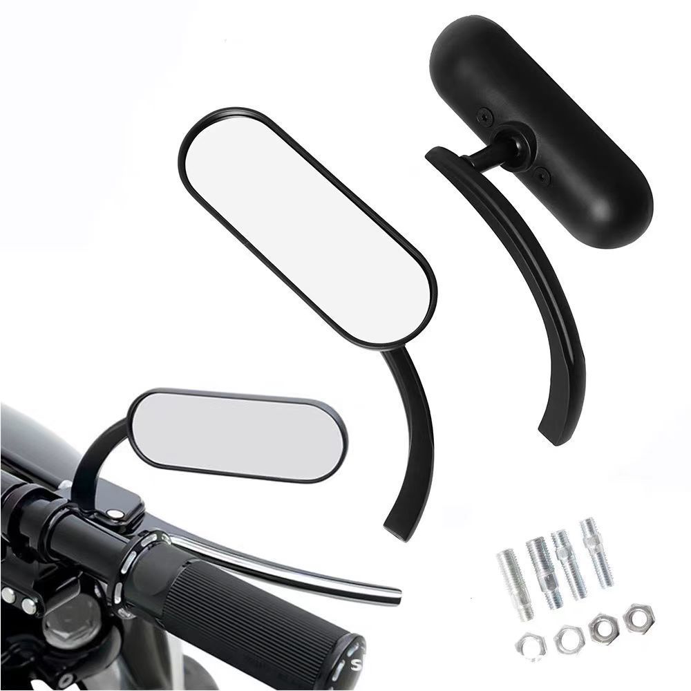 Harley Motorcycle Accessories Aluminum Classic Style Modified Rearview Mirror Retro Cool Black Universal Reflective Reversing Mirror