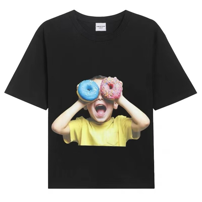 [韓国版] 2025 新韓国 ADLV 半袖ドーナツボーイ Tシャツ純綿ルーズカップルトップ女性用|undefined