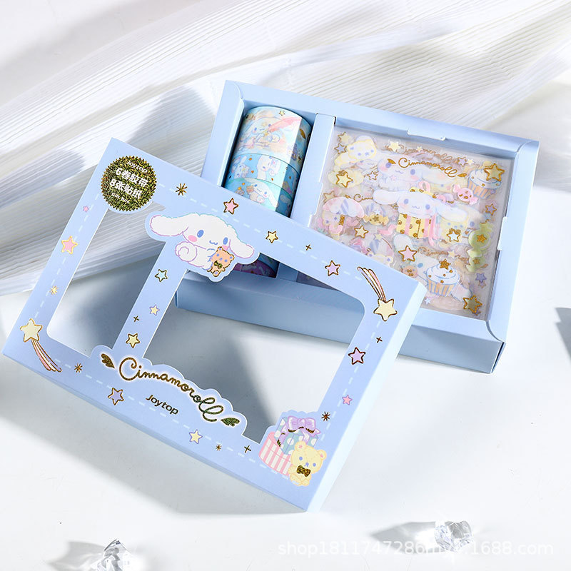 Yuemu ST-1528 Sanrio cinta adhesiva caja de regalo traje estudiante cute Cartoon diario DIY decorativo diario