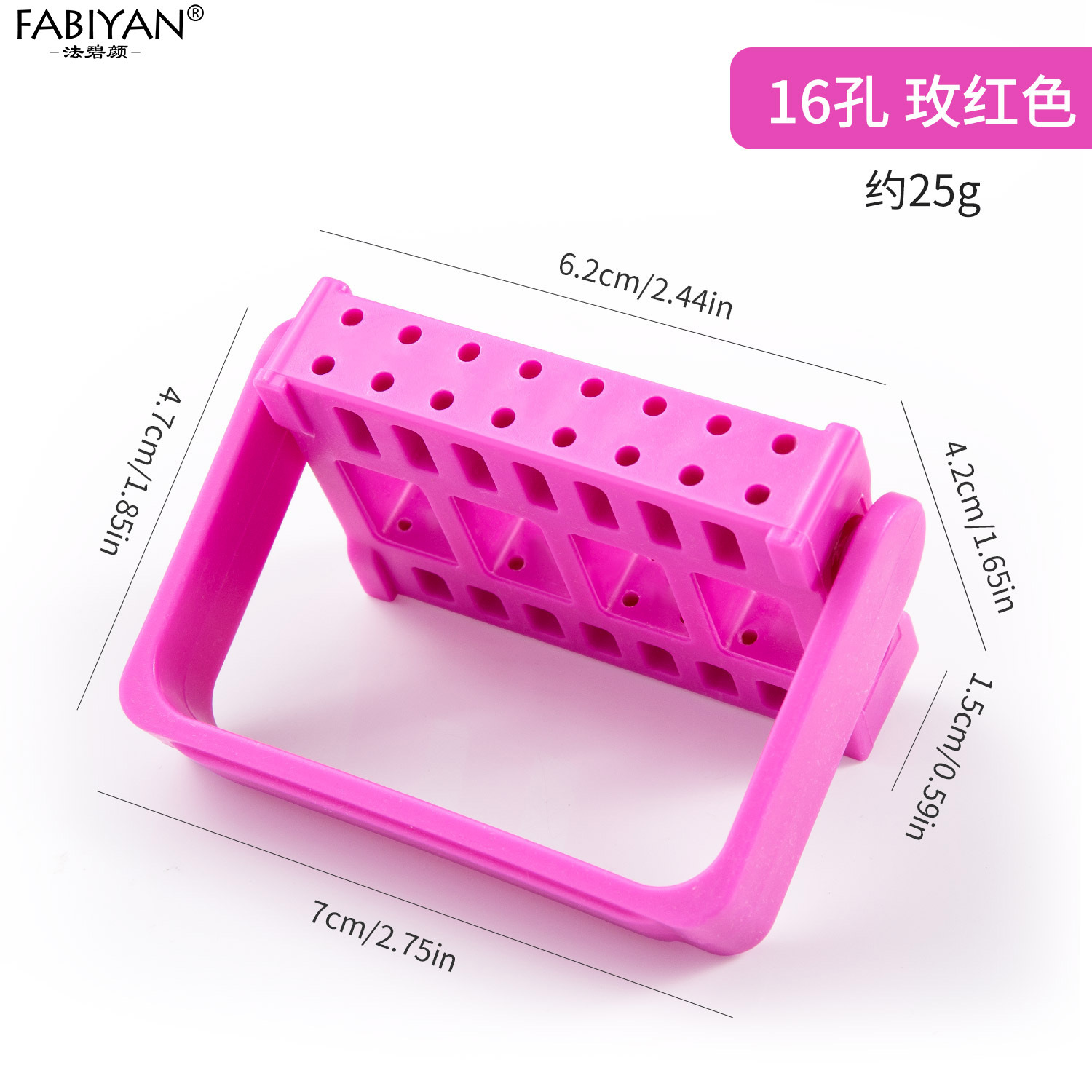 Nueva caja de almacenamiento de cabezal de molienda de 30 agujeros con cepillo de limpieza caja vacía herramientas de uñas de cerámica de acero de tungsteno dividido a prueba de polvo