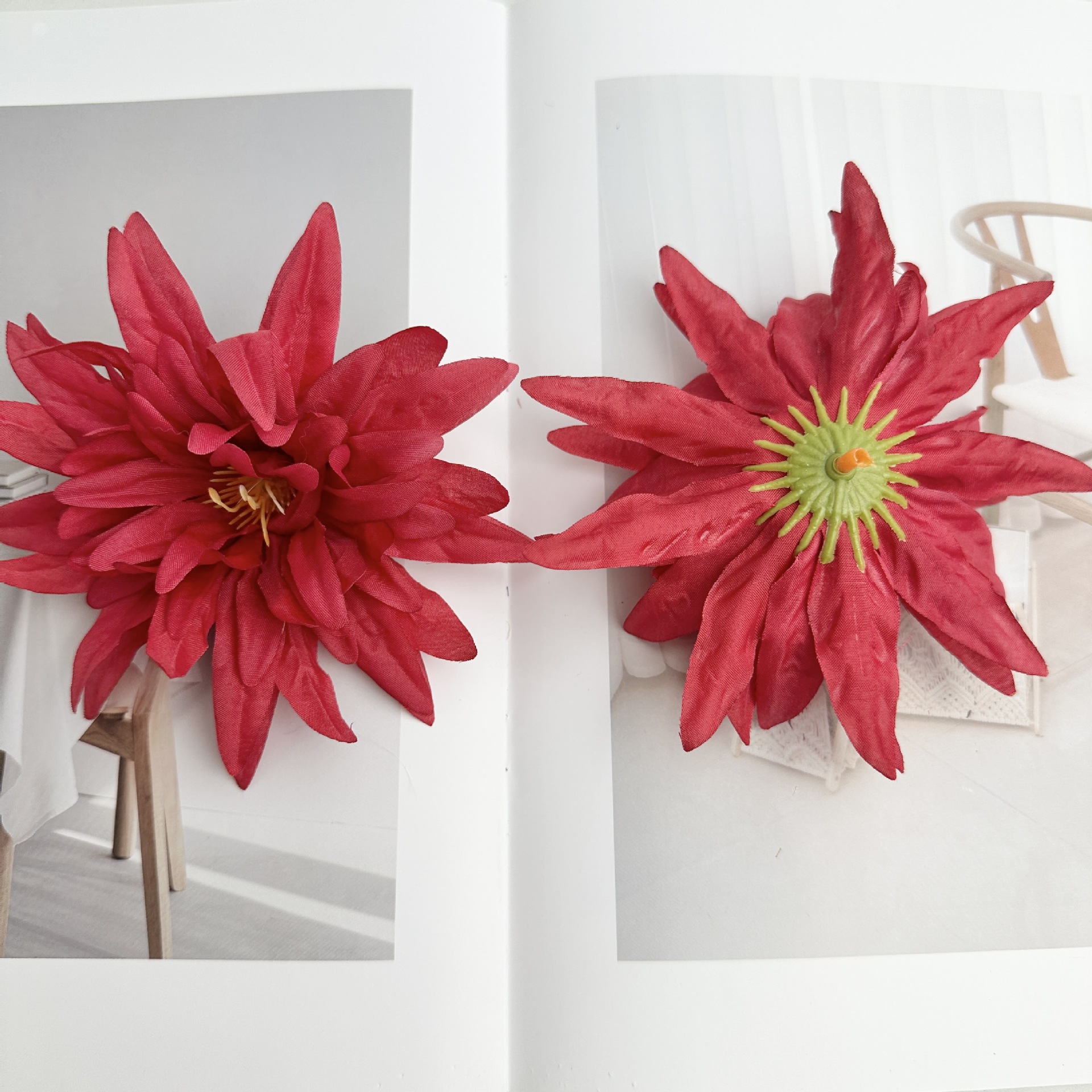 Flores de simulación llama crisantemo cabeza seda flores DIY caja de regalo material de flores de fichas de boda espacio comercial decoración prop al por mayor