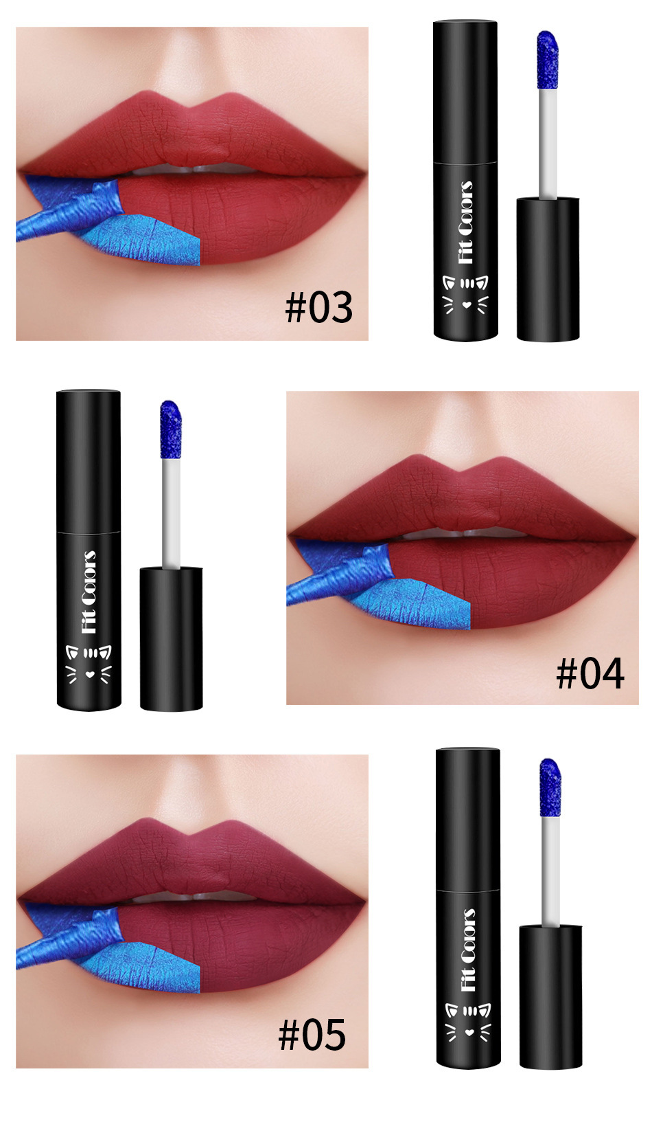 Fit Colors Peel-off lip gloss matte finish with a base color, a cross-border Amazon bestseller undefined