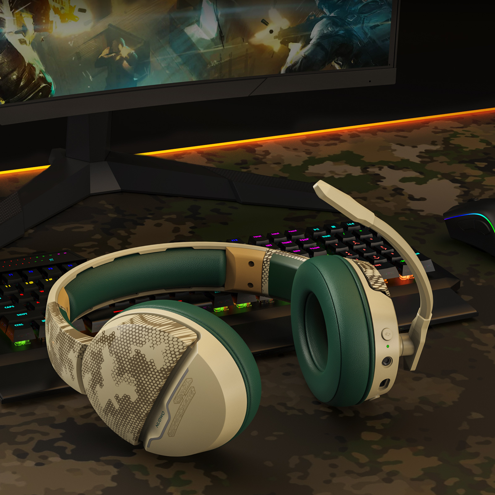 NUBWO/狼博旺 G08無線遊戲耳機頭戴式電競吃雞耳麥立體聲2.4G藍牙