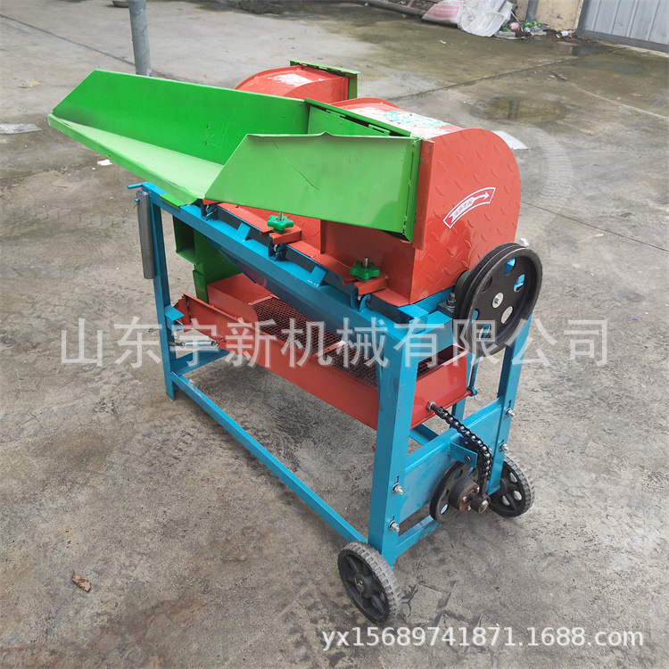 移动式菜籽打粒机牵引式黄豆脱粒机水稻谷子脱谷机