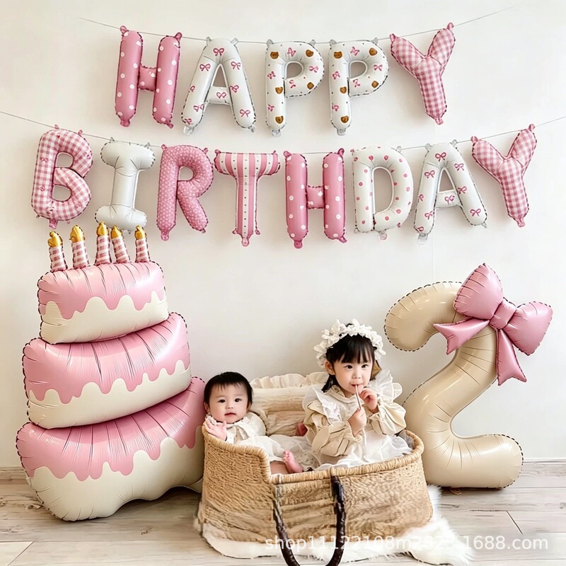 Extra-Large Standing Cake Balloon Decorations for Children's Ambiance Props, Boys' and Girls' Birthday Party Decoration Scene Setup Extra-Large Standing Cake Balloon Decorations for Children's Ambiance Props, Boys' and Girls' Birthday Party Decoration Scene Setup