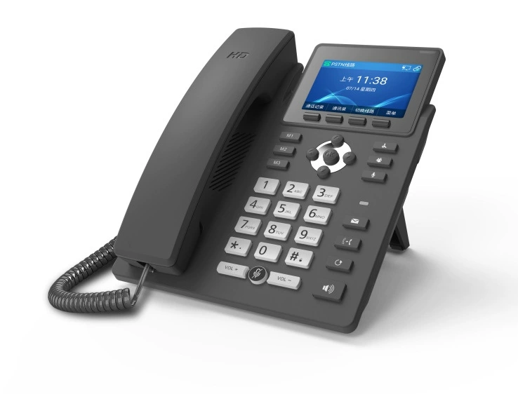 MS135G сетевой телефон с записью вызовов SIP PSTN двойной сетевой порт_POE питание встроено