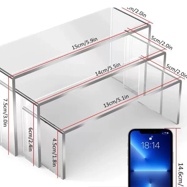 U-Shaped Display Rack Transparent Storage Rack Cosmetics Hand-Made Toy Storage Rack 3mm Thickness Factory Direct Sales Wholesale