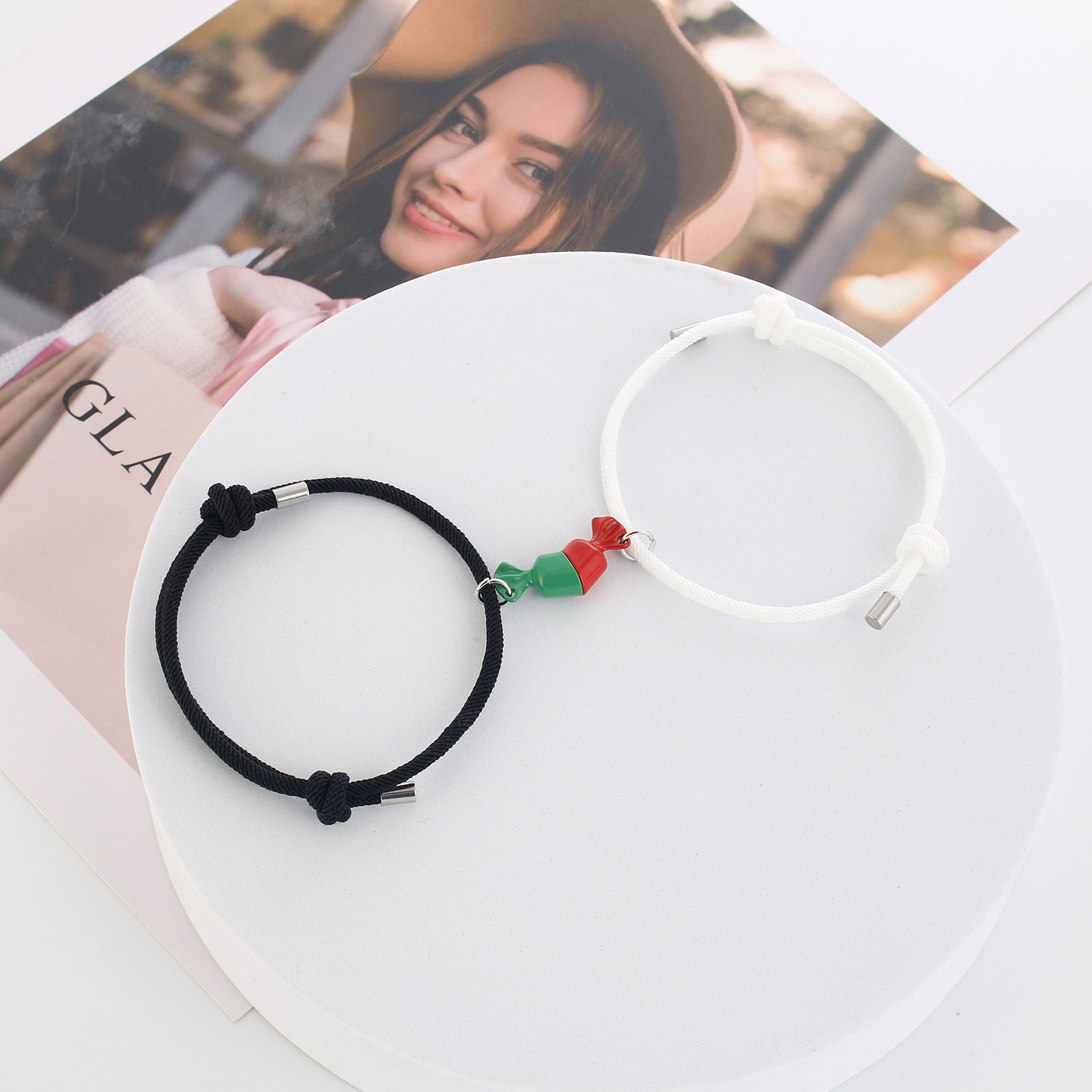 Simple Style Geometric Mixed materials Handmade Unisex Bracelets 1 Pair