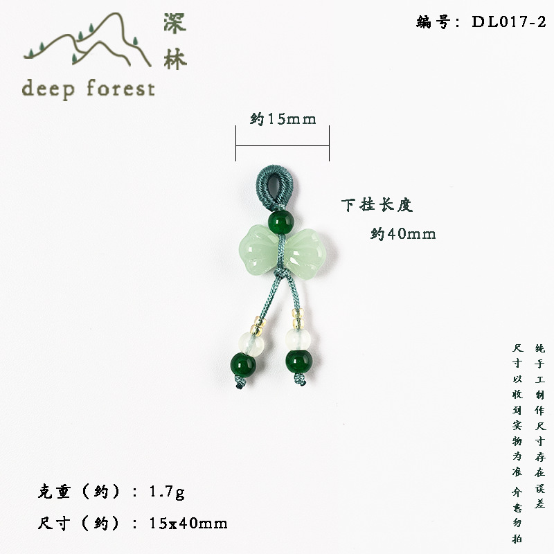 imitation aventurine bow drop pendant chalcedony woven peace buckle national style tassel bracelet diy accessories pendant