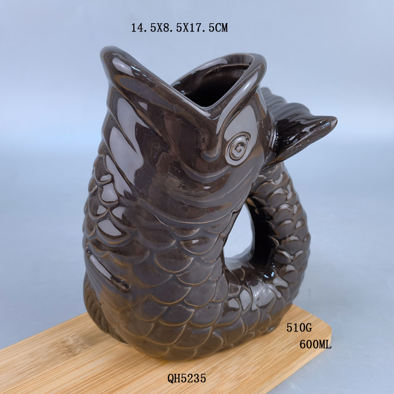 Copa de cola de pescado de cerámica
