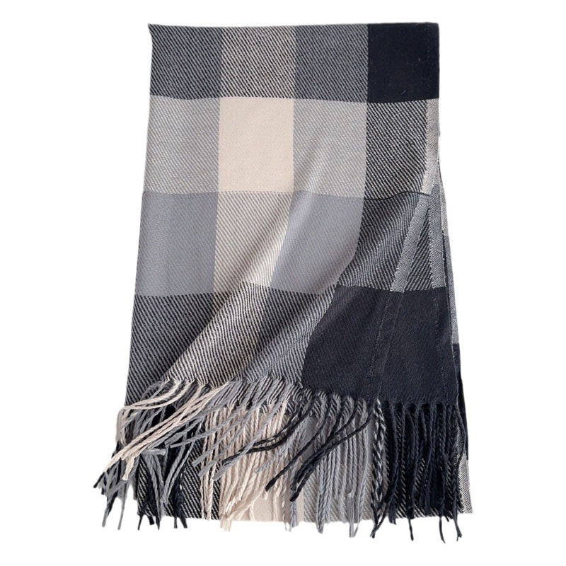 Nueva cachemir-como bufanda de borla de las mujeres engrosada bufanda caliente a cuadros moda todo fósforo mantón Oficina desgaste exterior