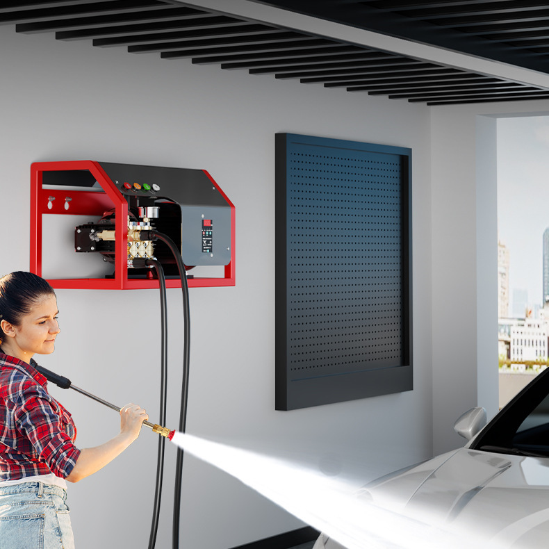 Black Cat 220V Wall-Mounted High-Pressure Car Wash Machine Water Gun 380V Car Wash Shop Commercial Cleaning Machine Commercial Car Wash Machine