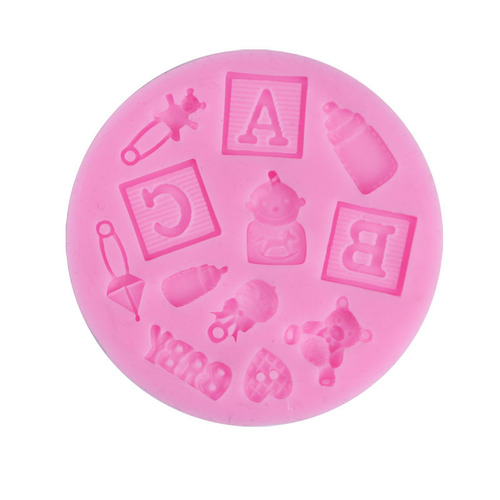 Baby stroller foot, bottle, letter, chocolate mold, cupcake decoration mold, baking mold