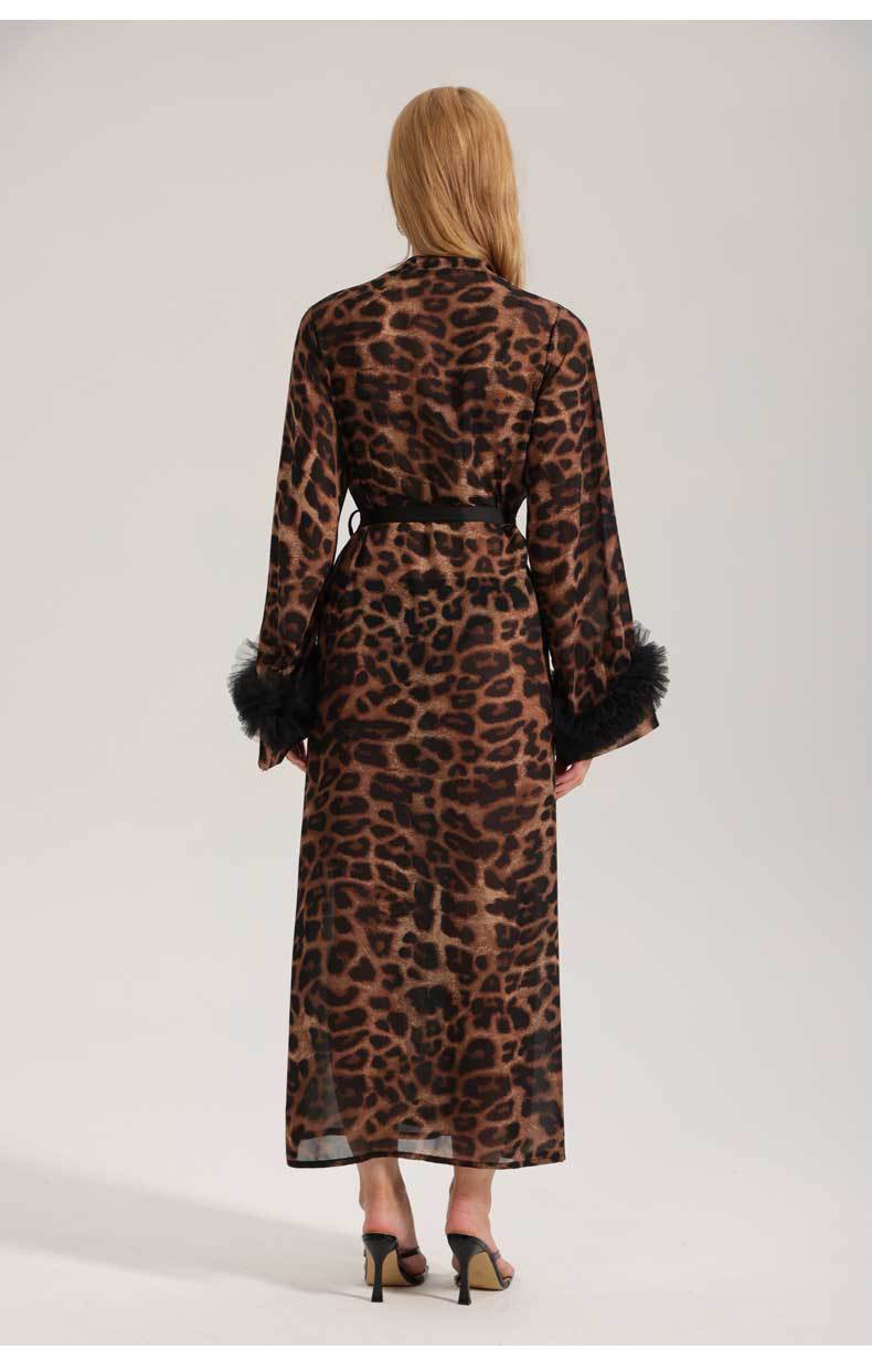 Vestaglia donna leoprint camicia da notte lunga leggera_voghion.com