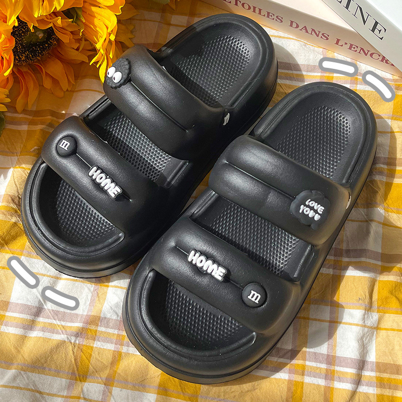 Pisar las zapatillas de mierda para mujer linda Loopy verano interior EVA al aire libre sandalias y zapatillas para mujer de playa