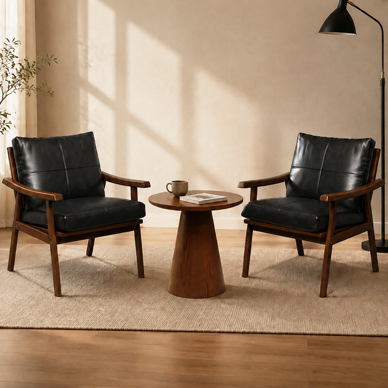 Casual table and chair set, one table and two chairs, three-piece set for balcony, small apartment, single sofa chair, hotel and guesthouse room Casual table and chair set, one table and two chairs, three-piece set for balcony, small apartment, single sofa chair, hotel and guesthouse room
