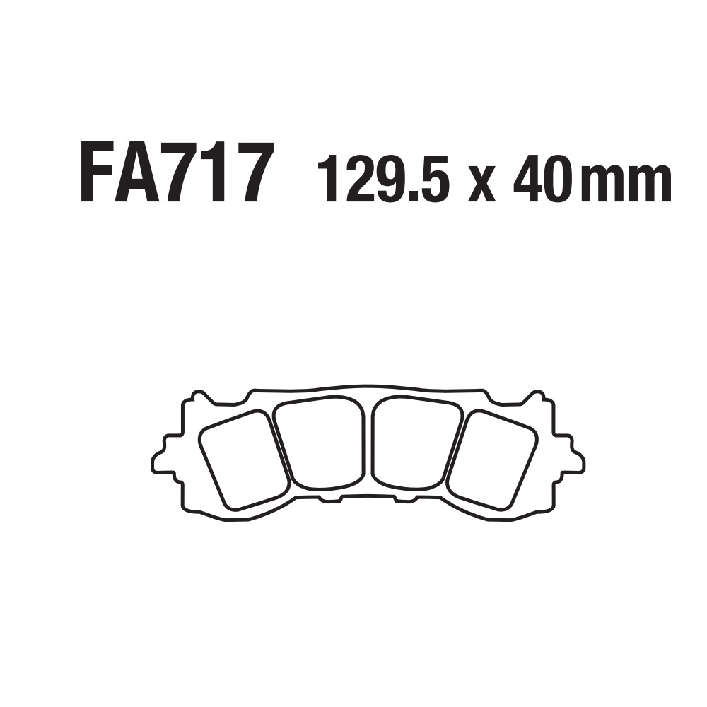 Motocicleta base de cobre sinterizado placa de freno GL1800 alas doradas freno delantero FA717