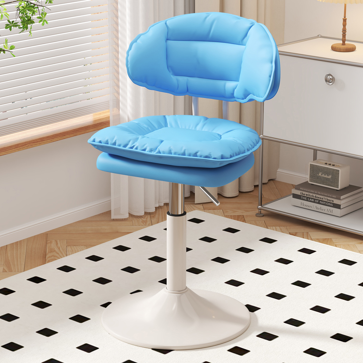 Silla de bar simple taburete giratorio casero respaldo silla de bar silla de plata de belleza manicurista elevación taburete