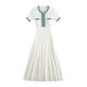 Light Luxury 2024 Spring and Summer New Women's Denim Stitching dress Simple Tight Waist Small Chanel Style Knitted Hip Dress