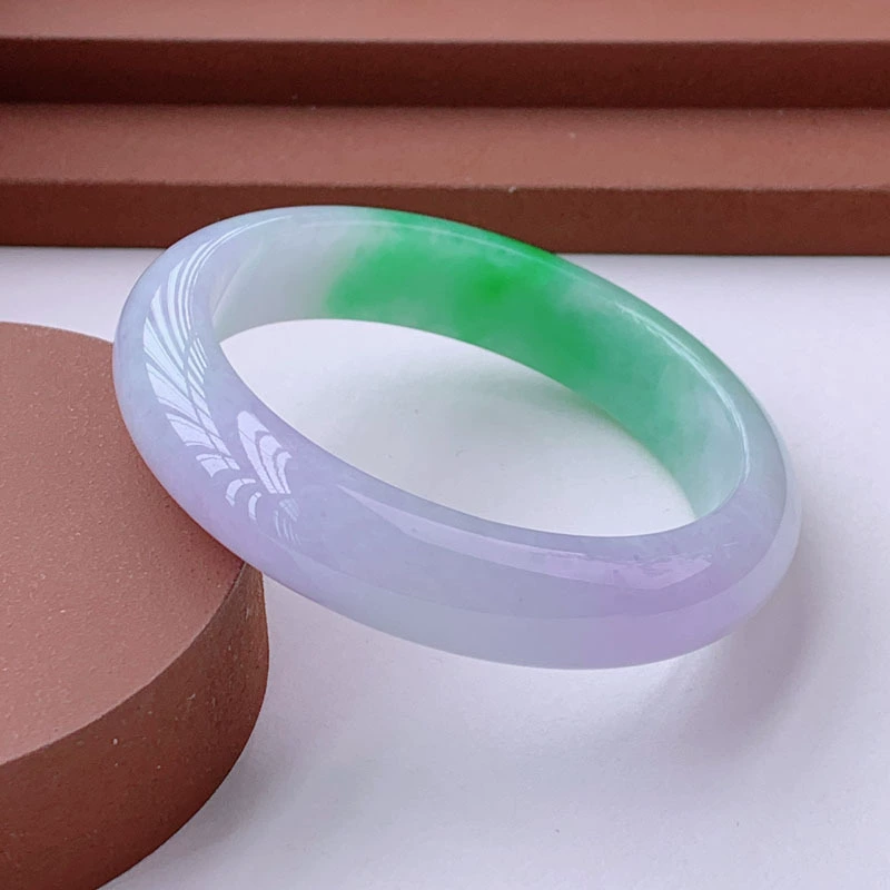 Мьянма Нефритовый Весенний Цвет Нефритовый Браслет Льда Семена Женский Подарок Натуральный Старый Яма Нефрит Квадратный Круглый Ледяной Клейкий Фиолетовый Браслет