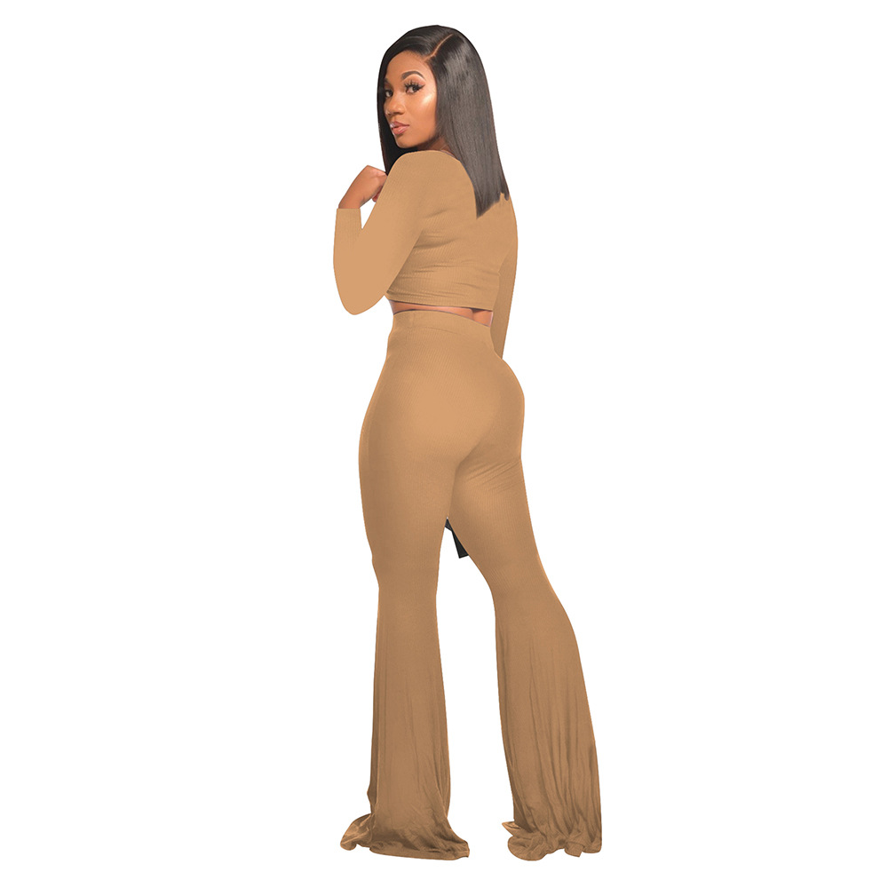 525g Weight Long Sleeve Sleeve Length Polyester Fabric Type Pant Co-ord Set Sets Type 2 Pieces Set Quantity Daily Occasion U Neck Neckline Slim Fit Type Solid Color Pattern Summer, Spring Season Women's Gender Printing Design Casual Style Daily Women's Casual Solid Color Polyester Printing Pant Co-ord Set Pants Sets 24
