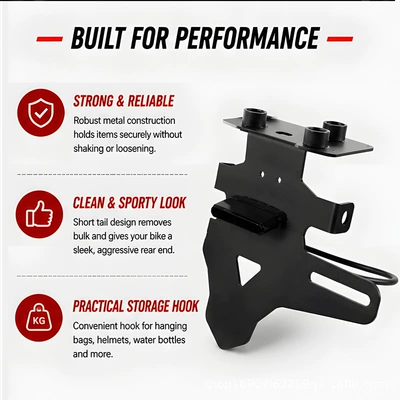Suitable for Qianjiang Sai 600Rs and Sai 800 Modified Rear License Plate Holder, License Plate Frame, Short Tail Bracket