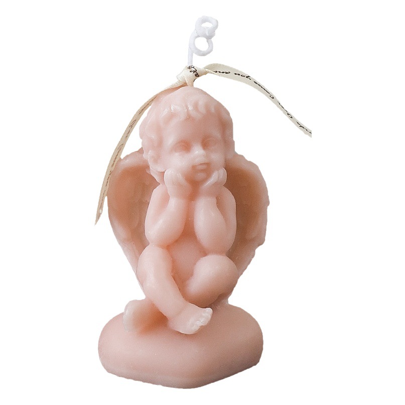 Vela de aromaterapia Little Angel Regalos de cumpleaños personalizados Adornos de mesa hechos a mano Vela de fragancia de cera de soja
