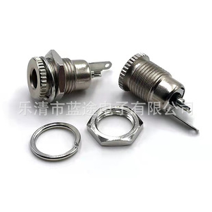Metal 10A High Current Dc Socket with Threaded Gasket Female Socket Panel Installation 5521 5525 35135