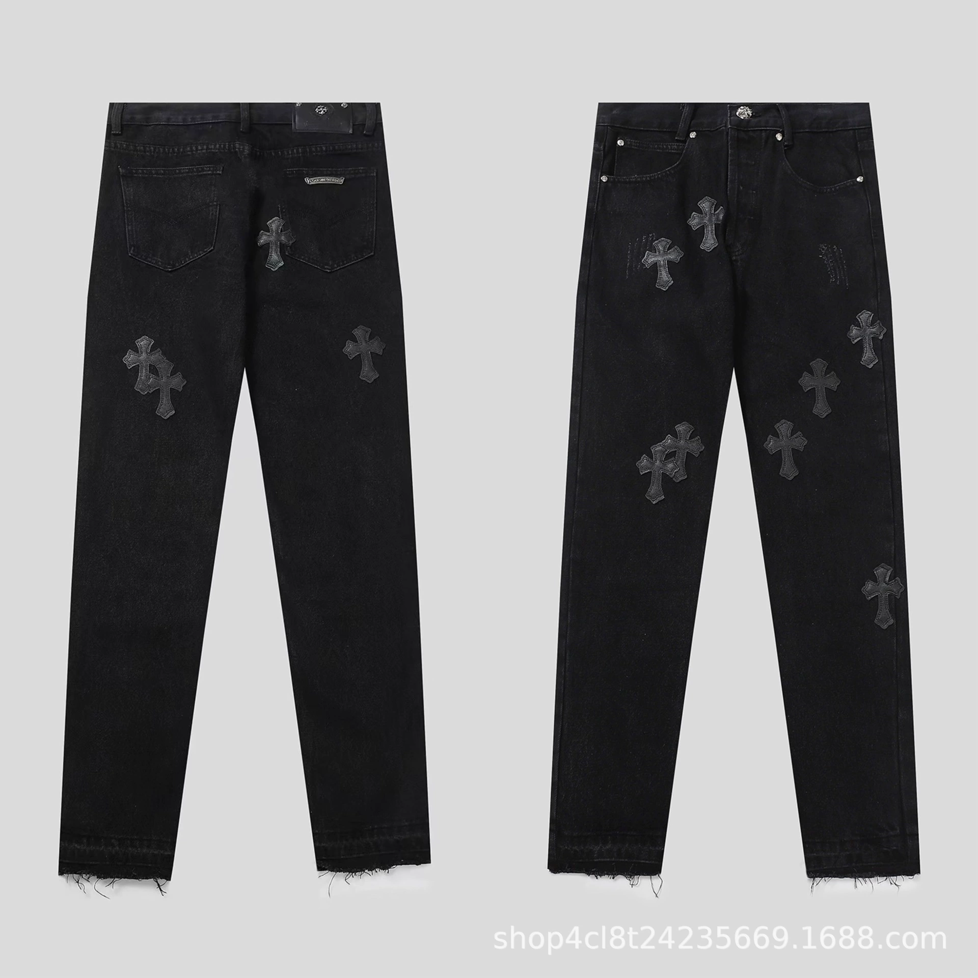 Джинсы из денима для любимой, с вышивкой, oversize, оптовая продажа