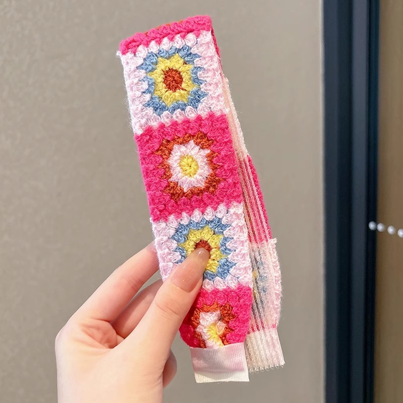 2025 nuevos niños velcro bandas de cabello accesorios de cabello acabado artefacto de cabello de verano para niñas frangeas adornadas correa de cabello