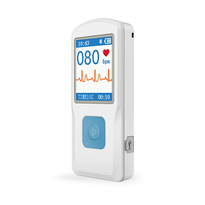 Kangtai Comercio exterior pequeña máquina de ECG portátil grabadora de frecuencia cardíaca recargable de un solo clic ECG medidor fabricante
