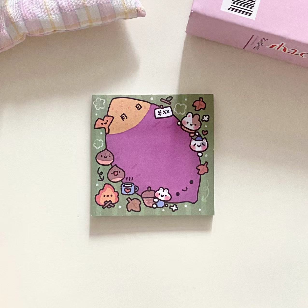 어린애 같은 스티커 메모 - 구운 자색고구마