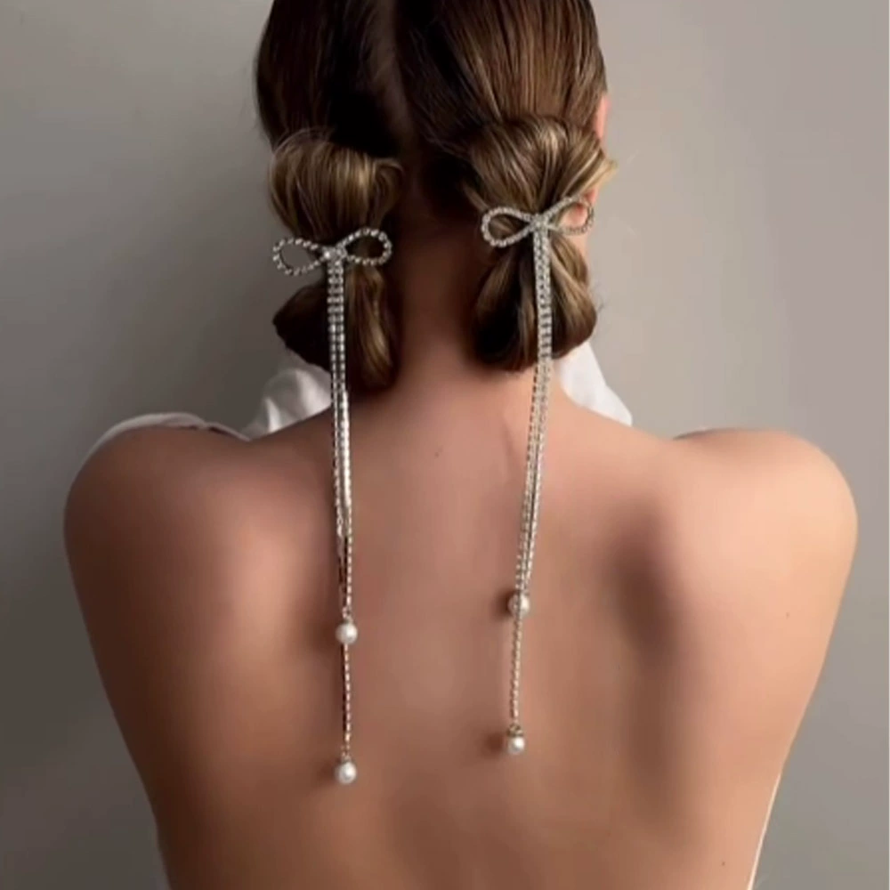 Новый сладкий бант с кисточкой заколки для волос женщины