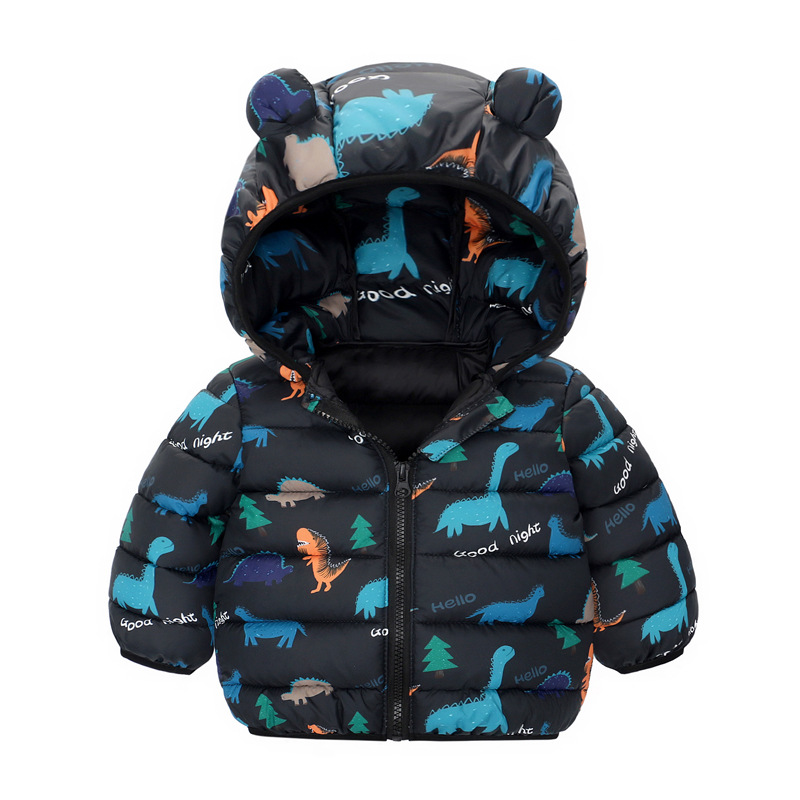 Chaqueta acolchada de algodón para bebés Otoño e Invierno chaqueta acolchada de algodón superior de oreja de dibujos animados chaqueta acolchada de algodón