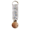 Blue Embroidered Peonies (Wooden Hat Clip with Holes)