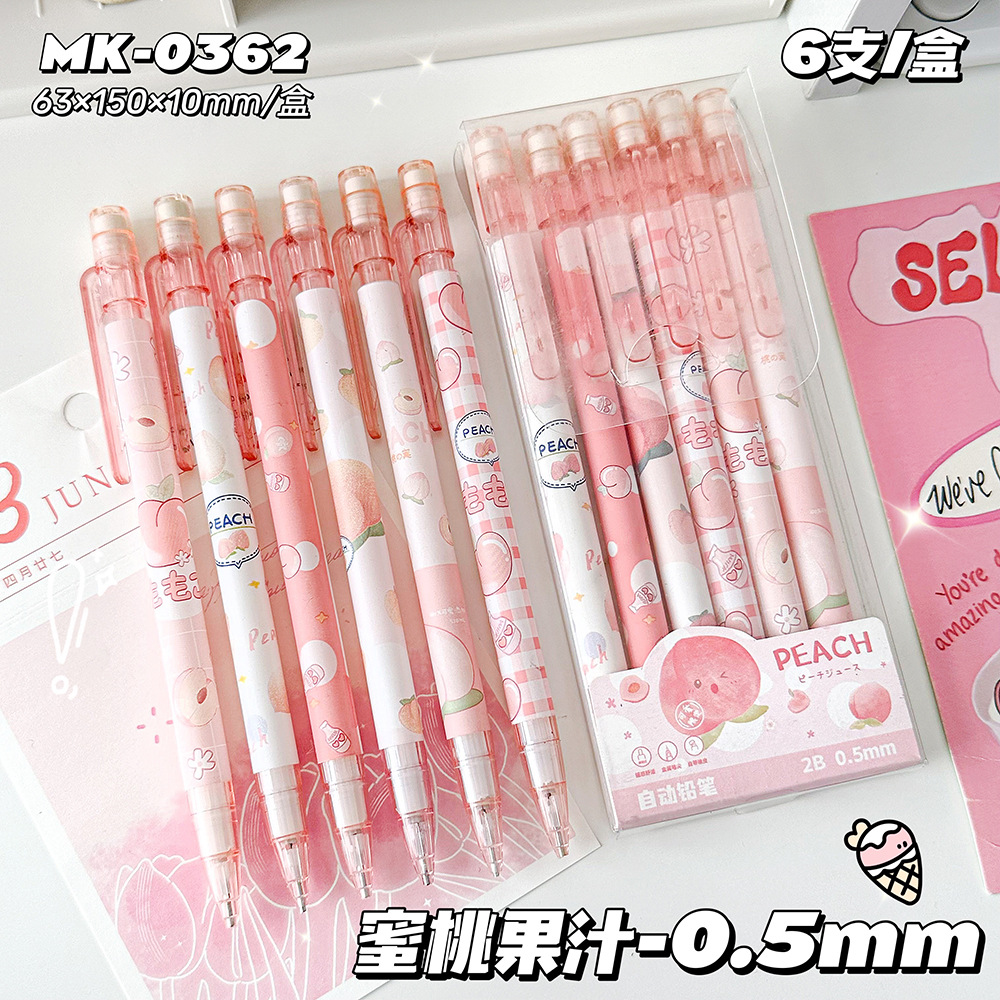 Lápiz automático navideño de aspecto alto con núcleo continuo, suministros para niños para pintar y escribir, lápiz de prensa de goma especial autónomo