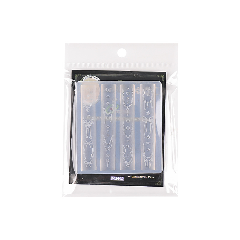 Red de celebridades manicura molde de silicona ballet tridimensional mariposa tallada cadena francesa fácil de quitar decoración de uñas al por mayor