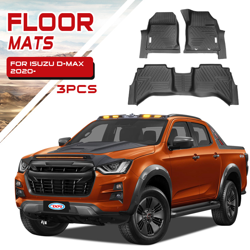 Txinrui Aplicable Isuzu D-Max Alfombrilla de suelo para coche Tpe Car Floor Mat Alfombrilla de inyección 5D