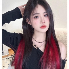 超薄一片四卡式彩色补发片挂耳染内层挑染假发女甜酷女团风无痕