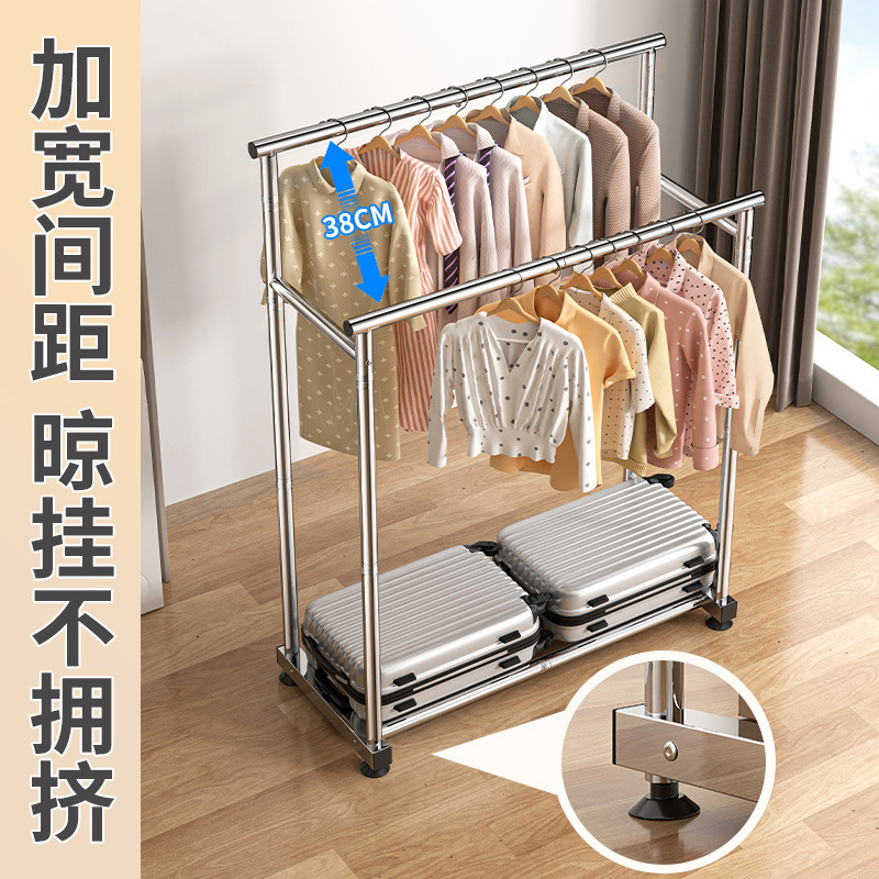 クロスボーダー専用ステンレス製衣類乾燥ラック、床置き式格納式家庭用屋内外バルコニー衣類吊り下げおよびキルト乾燥ロッド|undefined