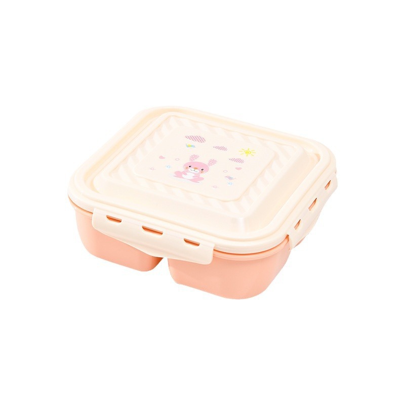 Caja de almuerzo de plástico al por mayor de gran capacidad cocina casera caja de almuerzo para adultos de grado alimenticio PP estudiante caja de comedor portátil