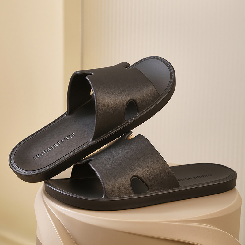 Jingchen Shoes の新しい女性用スリッパ、夏の家庭用、シンプルなバスルーム入浴用、男性用滑り止めカップル屋内サンダル|undefined