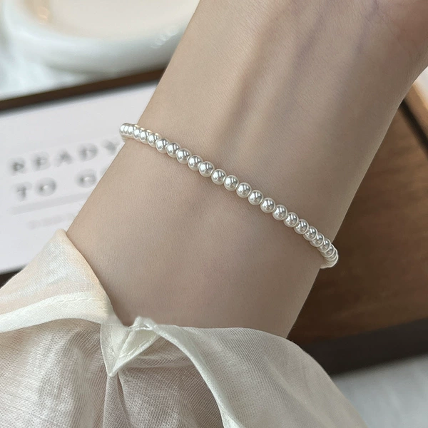 Copper platinum bracelet from pearl