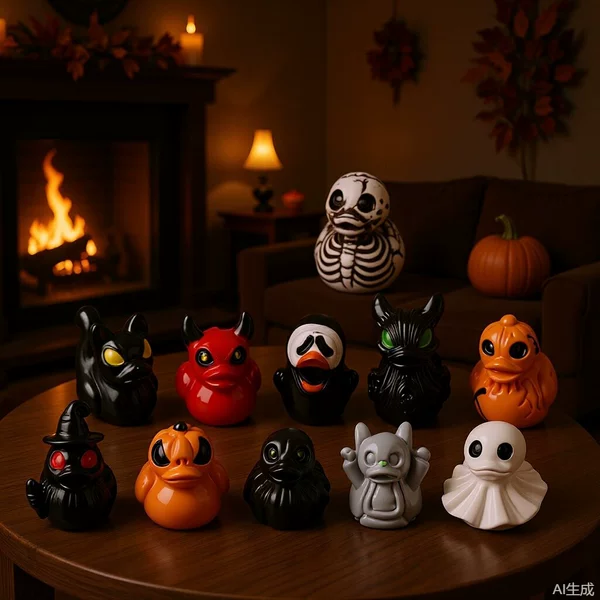 Cross-border micro-landscape creative cartoon Halloween ghost, devil, little duck DIY decorative accessories desktop ornaments