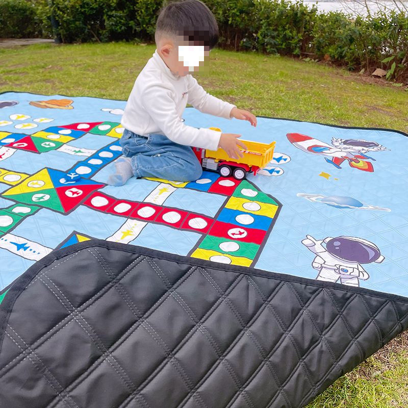 W7V 피크닉 매트 방습 매트 두꺼운 야외 바닥 매트 휴대용 캠핑 피크닉 방수 매트 봄 나들이 쿠션 접이식