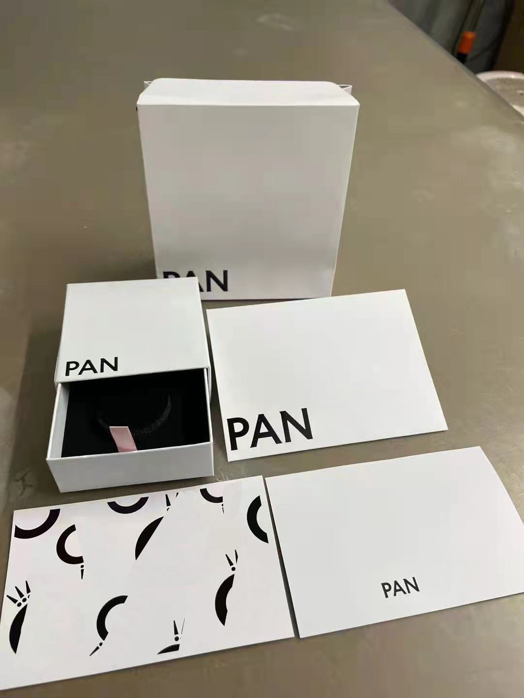 潘家项链戒指手镯包装盒抽屉盒购物袋说明书珠宝饰品收纳盒子批发