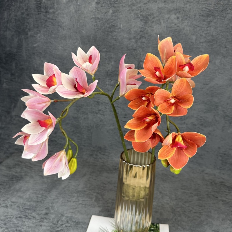 10 platillos Sensación artificial flor 3D impresión película Magnolia Home Dress Up flor arreglo props flor falsa al por mayor
